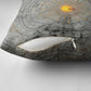 Aten Ancient Egyptian Pillow Cover with Gray Astronomical Chart, Radiant Sun Disc Emblem, and Ankh - African Pride