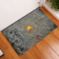 Aten Ancient Egyptian Rubber Doormat with Gray Astronomical Chart, Radiant Sun Disc Emblem, and Ankh - African Pride