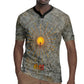 Aten Ancient Egyptian Rugby Jersey with Gray Astronomical Chart, Radiant Sun Disc Emblem, and Ankh - African Pride
