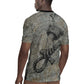 Aten Ancient Egyptian Rugby Jersey with Gray Astronomical Chart, Radiant Sun Disc Emblem, and Ankh - African Pride
