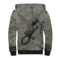Aten Ancient Egyptian Sherpa Hoodie with Gray Astronomical Chart, Radiant Sun Disc Emblem, and Ankh - African Pride
