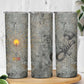 Aten Ancient Egyptian Skinny Tumbler with Gray Astronomical Chart, Radiant Sun Disc Emblem, and Ankh - African Pride