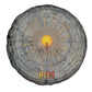 Aten Ancient Egyptian Spare Tire Cover with Gray Astronomical Chart, Radiant Sun Disc Emblem, and Ankh - African Pride