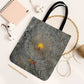 Aten Ancient Egyptian Tote Bag with Gray Astronomical Chart, Radiant Sun Disc Emblem, and Ankh - African Pride