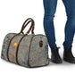 Aten Ancient Egyptian Travel Bag with Gray Astronomical Chart, Radiant Sun Disc Emblem, and Ankh - African Pride