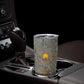 Aten Ancient Egyptian Tumbler Cup with Gray Astronomical Chart, Radiant Sun Disc Emblem, and Ankh - African Pride