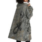 Aten Ancient Egyptian Wearable Blanket Hoodie with Gray Astronomical Chart, Radiant Sun Disc Emblem, and Ankh - African Pride