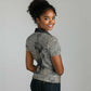Aten Ancient Egyptian Women Polo Shirt with Gray Astronomical Chart, Radiant Sun Disc Emblem, and Ankh - African Pride