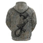 Aten Ancient Egyptian Zip Hoodie with Gray Astronomical Chart, Radiant Sun Disc Emblem, and Ankh - African Pride