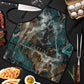 Atum Apron Ancient Egyptian Teal Marble Smoke, Solar Barque Crown, Creator Deity Statue - African Pride