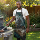 Atum Apron Ancient Egyptian Teal Marble Smoke, Solar Barque Crown, Creator Deity Statue - African Pride