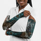 Atum Arm Sleeves Ancient Egyptian Teal Marble Smoke, Solar Barque Crown, Creator Deity Statue - African Pride