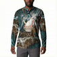 Atum Button Sweatshirt Ancient Egyptian Teal Marble Smoke, Solar Barque Crown, Creator Deity Statue