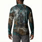 Atum Button Sweatshirt Ancient Egyptian Teal Marble Smoke, Solar Barque Crown, Creator Deity Statue