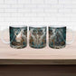 Atum Ceramic Mug Ancient Egyptian Teal Marble Smoke, Solar Barque Crown, Creator Deity Statue - African Pride