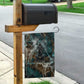 Atum Garden Flag Ancient Egyptian Teal Marble Smoke, Solar Barque Crown, Creator Deity Statue - African Pride