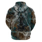 Atum Hoodie Ancient Egyptian Teal Marble Smoke, Solar Barque Crown, Creator Deity Statue - African Pride