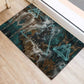 Atum Rubber Doormat Ancient Egyptian Teal Marble Smoke, Solar Barque Crown, Creator Deity Statue - African Pride