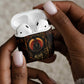 Atum Ancient Egyptian AirPods Case with Dark Hieroglyph Grid, Ouroboros Serpent Ring and The Final Serpent - African Pride