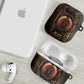 Atum Ancient Egyptian AirPods Case with Dark Hieroglyph Grid, Ouroboros Serpent Ring and The Final Serpent - African Pride