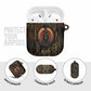Atum Ancient Egyptian AirPods Case with Dark Hieroglyph Grid, Ouroboros Serpent Ring and The Final Serpent - African Pride