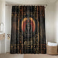 Atum Ancient Egyptian Bathroom Set with Dark Hieroglyph Grid, Ouroboros Serpent Ring and The Final Serpent - African Pride