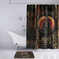 Atum Ancient Egyptian Bathroom Set with Dark Hieroglyph Grid, Ouroboros Serpent Ring and The Final Serpent - African Pride