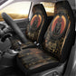 Atum Ancient Egyptian Car Seat Cover with Dark Hieroglyph Grid, Ouroboros Serpent Ring and The Final Serpent - African Pride