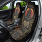 Atum Ancient Egyptian Car Seat Cover with Dark Hieroglyph Grid, Ouroboros Serpent Ring and The Final Serpent - African Pride