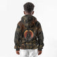 Atum Ancient Egyptian Kid Hoodie with Dark Hieroglyph Grid, Ouroboros Serpent Ring and The Final Serpent - African Pride
