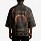 Atum Ancient Egyptian Kimono with Dark Hieroglyph Grid, Ouroboros Serpent Ring and The Final Serpent - African Pride