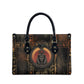 Atum Ancient Egyptian Leather Bag with Dark Hieroglyph Grid, Ouroboros Serpent Ring and The Final Serpent - African Pride
