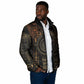 Atum Ancient Egyptian Padded Jacket with Dark Hieroglyph Grid, Ouroboros Serpent Ring and The Final Serpent - African Pride