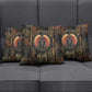 Atum Ancient Egyptian Pillow Cover with Dark Hieroglyph Grid, Ouroboros Serpent Ring and The Final Serpent - African Pride