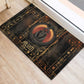 Atum Ancient Egyptian Rubber Doormat with Dark Hieroglyph Grid, Ouroboros Serpent Ring and The Final Serpent - African Pride