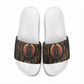 Atum Ancient Egyptian Slide Sandals with Dark Hieroglyph Grid, Ouroboros Serpent Ring and The Final Serpent - African Pride