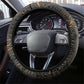 Atum Ancient Egyptian Steering Wheel Cover with Dark Hieroglyph Grid, Ouroboros Serpent Ring and The Final Serpent - African Pride