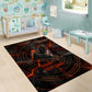 Bennu Area Rug Ancient Egyptian Lava Crack Texture, Phoenix Firebird and Reborn from Chaos - African Pride