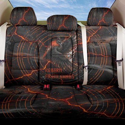 Bennu Back Car Seat Cover Ancient Egyptian Lava Crack Texture, Phoenix Firebird and Reborn from Chaos - African Pride