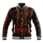 Bennu Baseball Jacket Ancient Egyptian Lava Crack Texture, Phoenix Firebird and Reborn from Chaos - African Pride