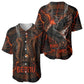 Bennu Baseball Jersey Ancient Egyptian Lava Crack Texture, Phoenix Firebird and Reborn from Chaos - African Pride