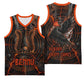 Bennu Basketball Jersey Ancient Egyptian Lava Crack Texture, Phoenix Firebird and Reborn from Chaos - African Pride
