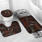Bennu Bathroom Set Ancient Egyptian Lava Crack Texture, Phoenix Firebird and Reborn from Chaos - African Pride
