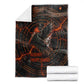 Bennu Blanket Ancient Egyptian Lava Crack Texture, Phoenix Firebird and Reborn from Chaos - African Pride