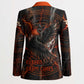 Bennu Blazer Ancient Egyptian Lava Crack Texture, Phoenix Firebird and Reborn from Chaos - African Pride