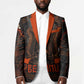 Bennu Blazer Ancient Egyptian Lava Crack Texture, Phoenix Firebird and Reborn from Chaos - African Pride