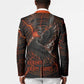 Bennu Blazer Ancient Egyptian Lava Crack Texture, Phoenix Firebird and Reborn from Chaos - African Pride