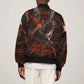 Bennu Bomber Jacket Ancient Egyptian Lava Crack Texture, Phoenix Firebird and Reborn from Chaos - African Pride