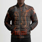 Bennu Bomber Puffer Jacket Ancient Egyptian Lava Crack Texture, Phoenix Firebird and Reborn from Chaos - African Pride