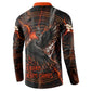 Bennu Button Sweatshirt Ancient Egyptian Lava Crack Texture, Phoenix Firebird and Reborn from Chaos